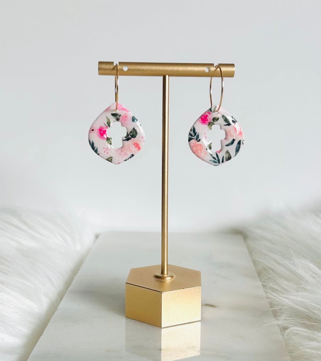 Floral Cross Cutout
